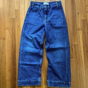 Everlane wide leg crop denim limited edition size 27 jeans high rise